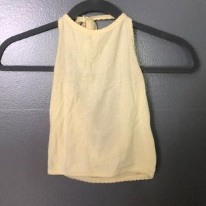 yellow halter top